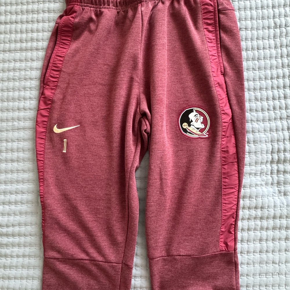 Nike Kids Burgundy Sweatpants with Logo